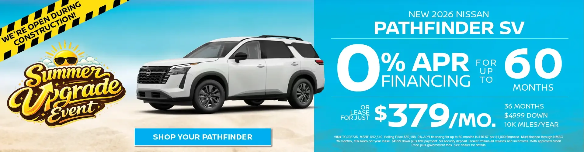 New 2026 Nissan Pathfinder Special